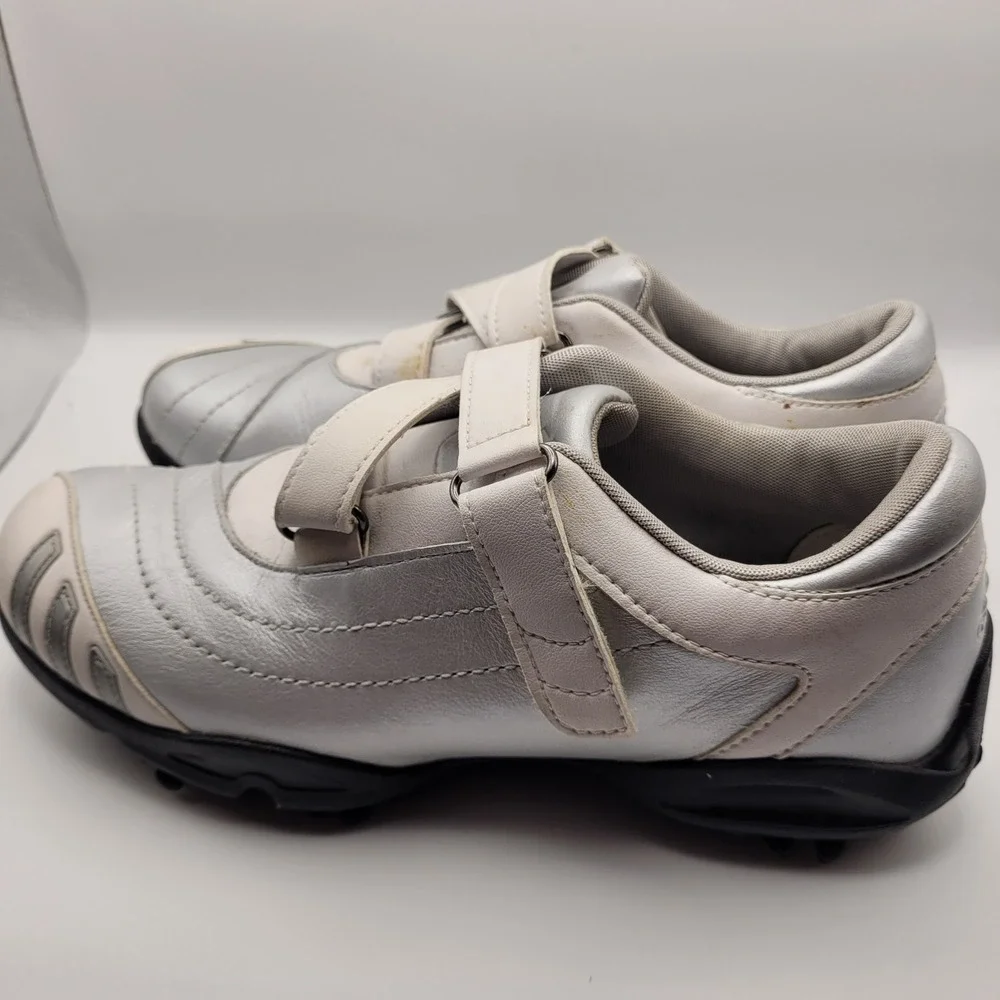 Adidas Z-Traxion Silver White Golf Shoes FitFOAM Cleated 737502 Mens 6 Women 7.5